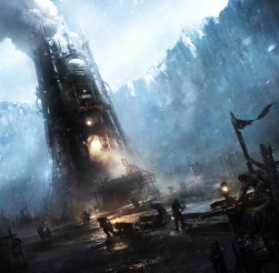Frostpunk - desperate people struggling to maintain the city